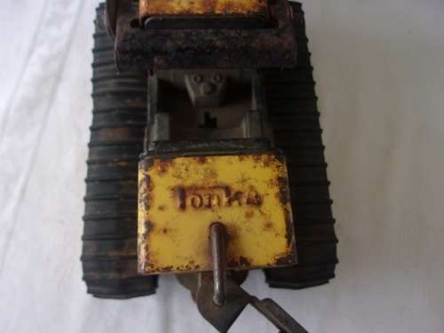 Vintage Tonka  pressed steel Trencher Bulldozer/ Backhoe for restoration