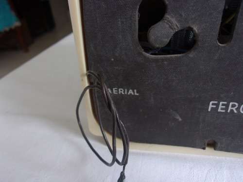 Vintage Ferguson ivory bakelite table valve radio - not tested