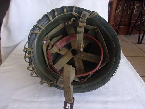 Vintage SADF staaldak with inner and net