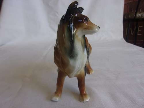 Rare vintage Porzellanfabrik Keramika Arno Apel porcelain Collie figurine