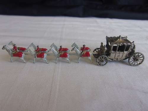 Rare vintage miniature die cast lead Coronation Coach by Lesney