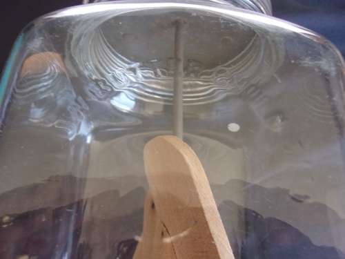 Large vintage glass base Blow 3/30 butter churn