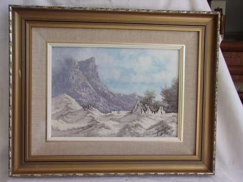 2 Lovely framed original oil on canvas paintings by Nico Coetzee for 1 bid