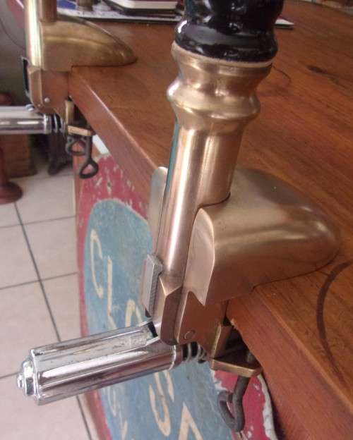 Complete vintage draft beer pressure-dispense bar top tap and handle