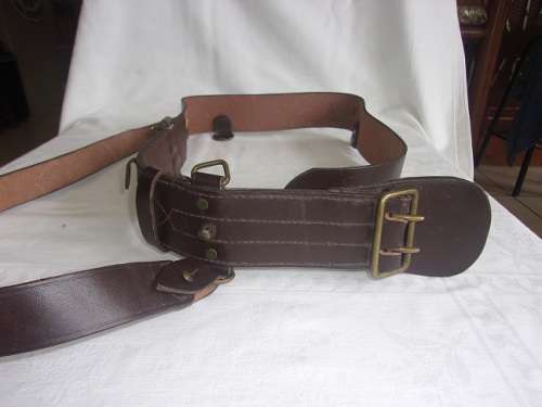 Vintage Sam Browne belt with shoulder strap - unused