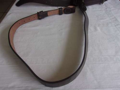 Vintage Sam Browne belt with shoulder strap - unused