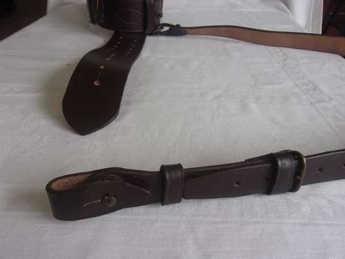 Vintage Sam Browne belt with shoulder strap - unused