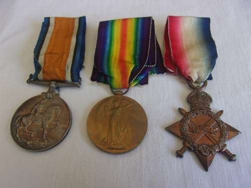 6 WW1 medals and Silver War Badge awarded to J. & J.H. Ludgrove - London Fire Brigade medal included