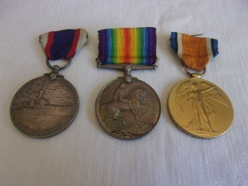 6 WW1 medals and Silver War Badge awarded to J. & J.H. Ludgrove - London Fire Brigade medal included