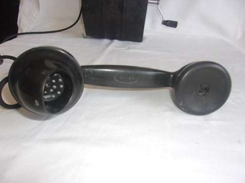 Vintage wall mount crank telephone marked 164 68