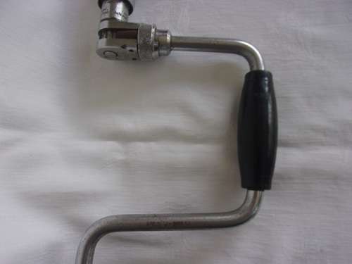 Vintage Stanley No 5044 brace drill & 11 auger bits