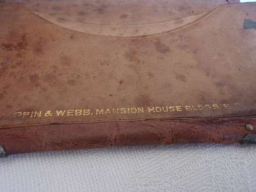 Victorian crocodile skin stamp/card wallet with Sterling silver corner mounts