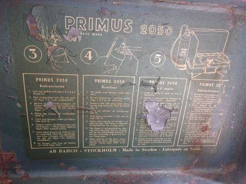 Vintage Primus No. 2050 gas camping stove