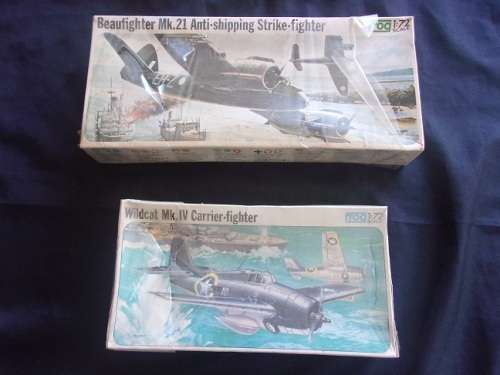 Frog 1:72 scale Beaufighter Mk.21 & Wildcat Mk.IV for 1 bid