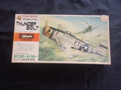 Hasegawa 1:72 scale I.A.I KFIR C2 & Republic P-470 Thunderbolt model plane kits