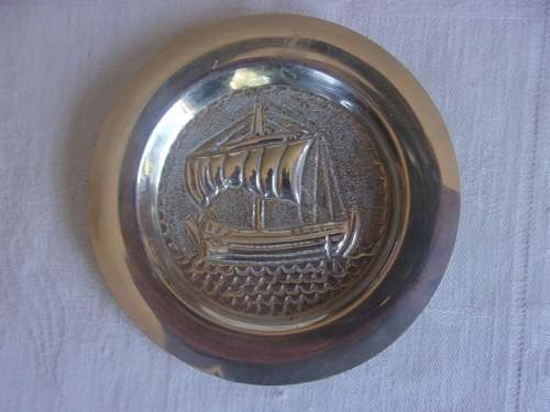 Vintage embossed Cyprus .830 silver plate - 28.8g