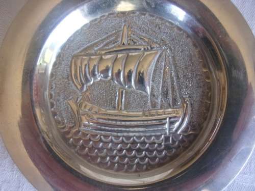 Vintage embossed Cyprus .830 silver plate - 28.8g