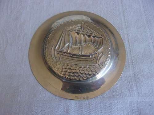 Vintage embossed Cyprus .830 silver plate - 28.8g