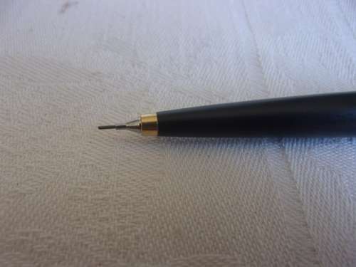 Vintage Parker Arrow black fountain, rollerball pen & pencil set with gold plated trim