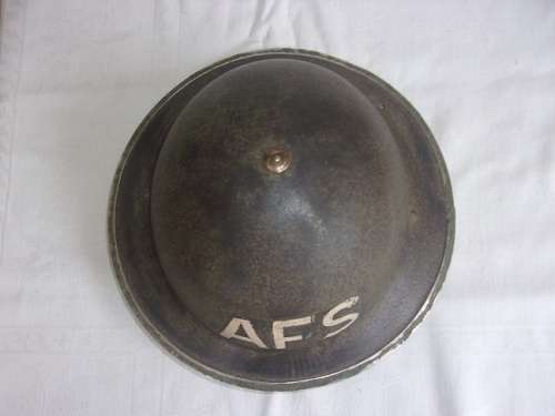 WW2 AFS Mk2 Brodie helmet with liner and chinstrap