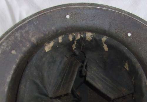 WW2 AFS Mk2 Brodie helmet with liner and chinstrap