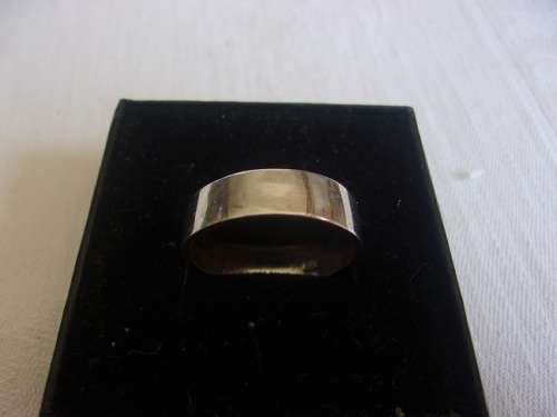 Vintage Sterling silver plain 6mm flat band ring