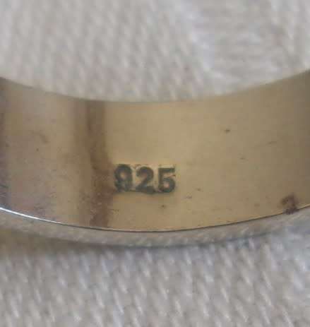 Vintage Sterling silver plain 6mm flat band ring