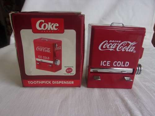 Boxed vintage Coca-Cola toothpick dispenser