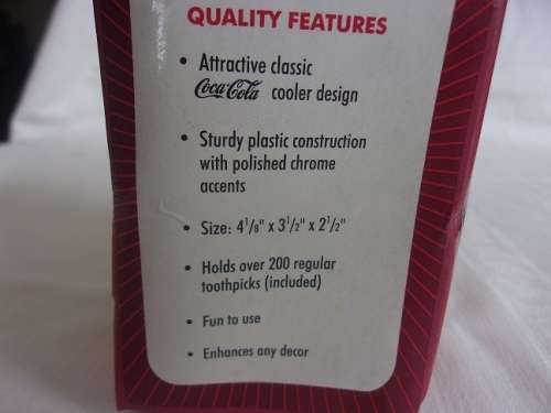 Boxed vintage Coca-Cola toothpick dispenser