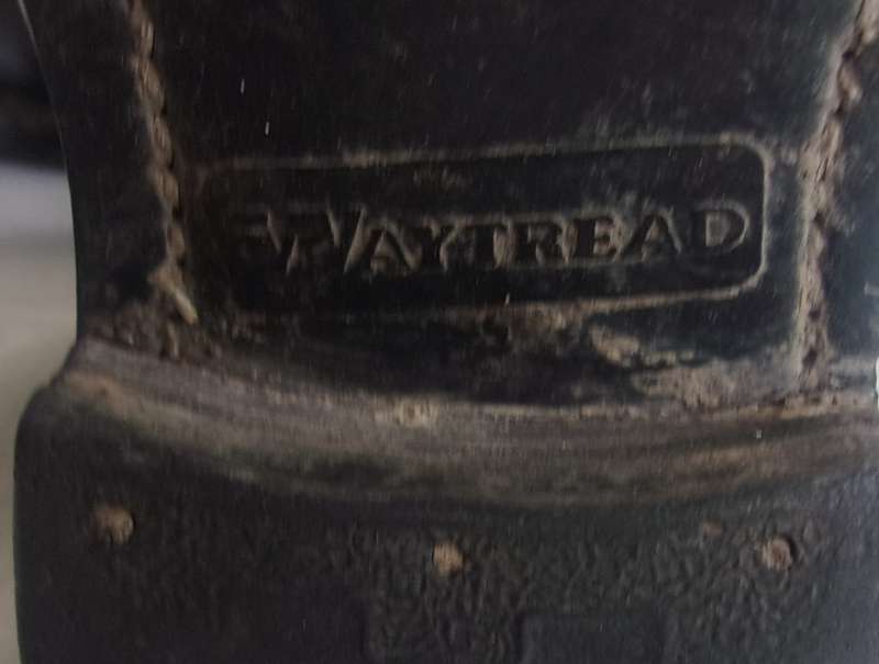 Pair of black SADF Waytread Dri-Foot Super Deluxe military boots - Size 244