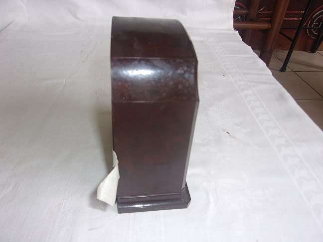 Early art deco Enfield mantel clock for restoration plus small Smith Sectric bakelite casing