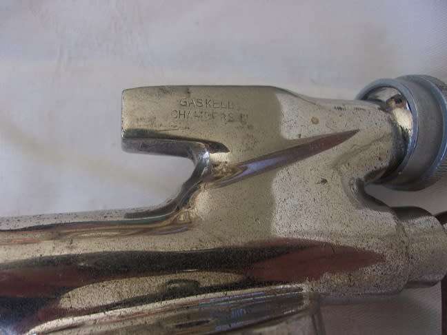 Vintage Gaskell & Chambers Quarter Gill Optic Pearl, scrimshaw and hunting dog head bottle openers