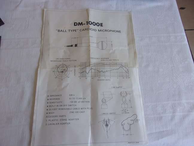 Vintage Unisound DM-1000E `Ball Type` Cardioid Microphone - looks unused