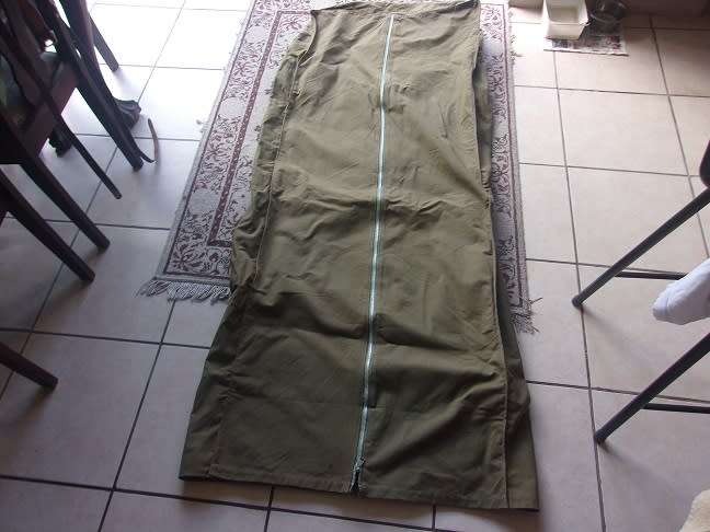 Old SADF army bedroll with leather carry straps - 1966