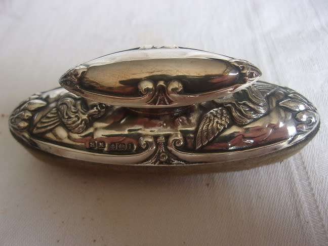 Antique cased 5 piece Sterling silver manicure set