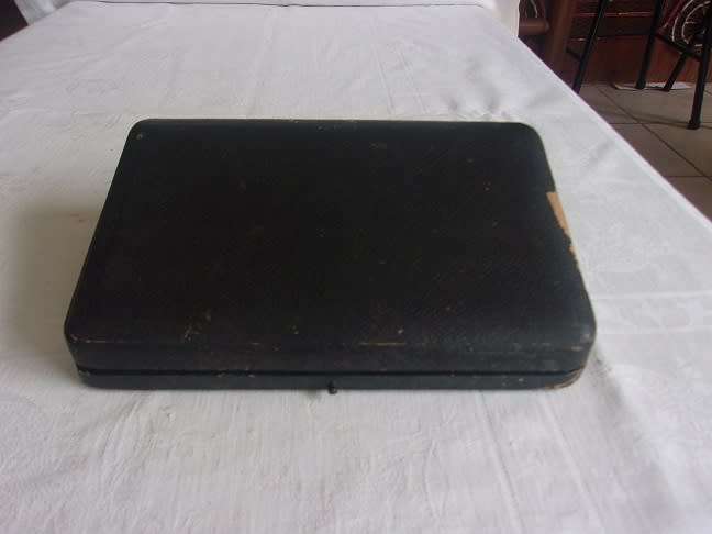Antique cased 5 piece Sterling silver manicure set