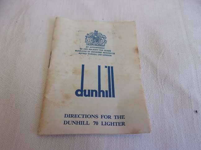 Vintage Dunhill Model 70 gold plated lighter in original box - working
