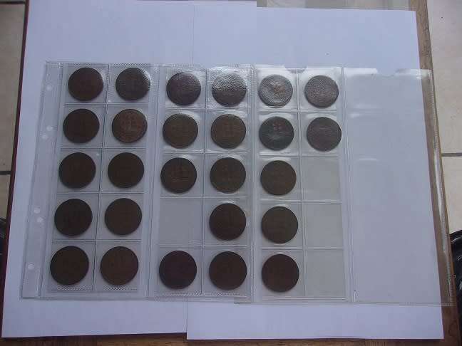 1934 - 1960 Union of SA 1 Penny set - missing 1947 Penny