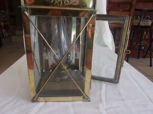 Antique brass Viking kerosene signal lantern
