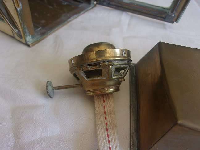 Antique brass Viking kerosene signal lantern