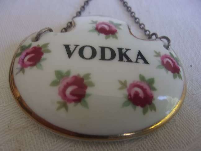 2 Vintage porcelain Royal Adderley & 3 Halcyon Days Enamel decanter labels for 1 bid