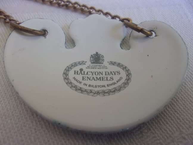2 Vintage porcelain Royal Adderley & 3 Halcyon Days Enamel decanter labels for 1 bid
