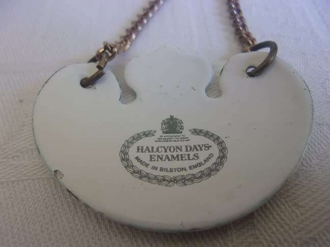 2 Vintage porcelain Royal Adderley & 3 Halcyon Days Enamel decanter labels for 1 bid