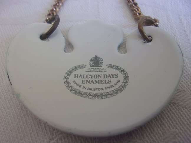2 Vintage porcelain Royal Adderley & 3 Halcyon Days Enamel decanter labels for 1 bid