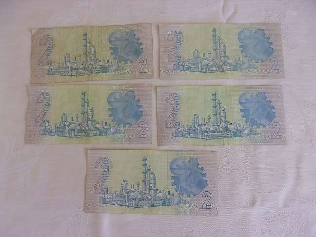 Lot of 12 old South African bank notes