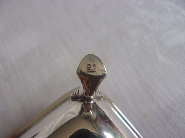 Vintage silver plated silent butler crumb box