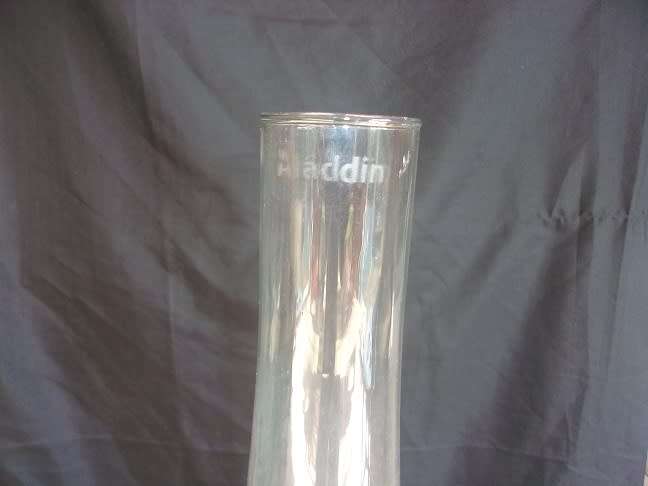 Vintage Super Aladdin kerosene table lantern with glass chimney