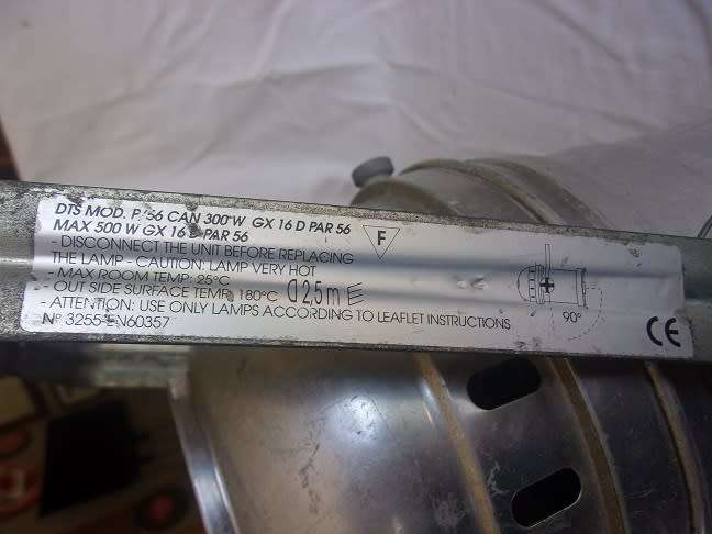 Vintage aluminum can stage light - made in Italy