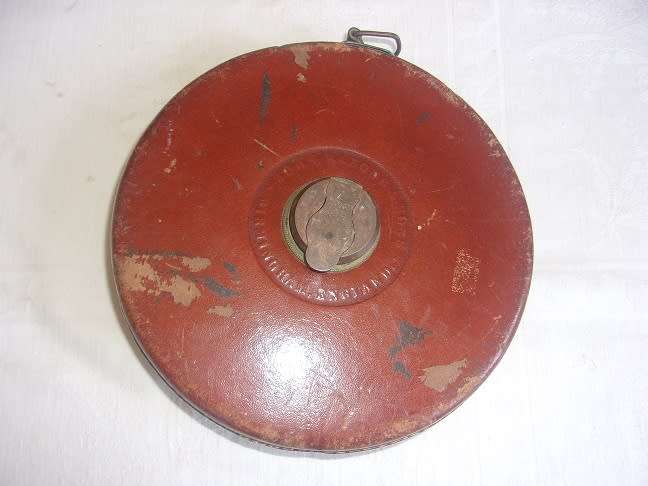 2 Vintage Rabone brass and leather bound tape measures for 1 bid