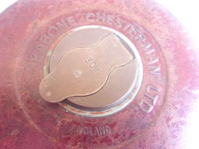 2 Vintage Rabone brass and leather bound tape measures for 1 bid